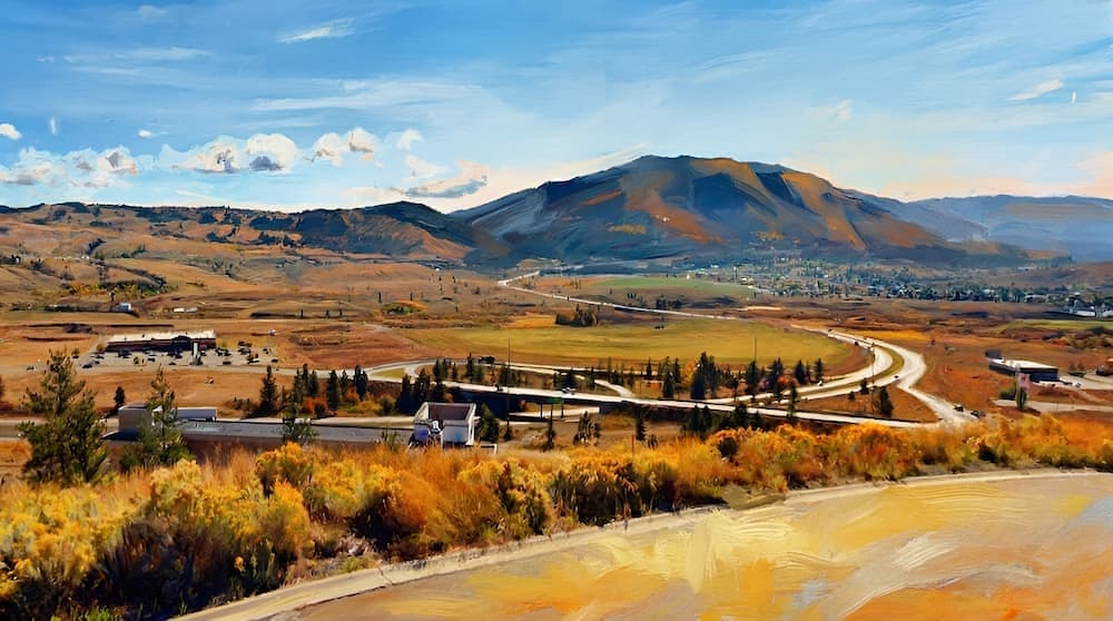 Breathtaking Nicola Valley mountain views from Merritt townhome location