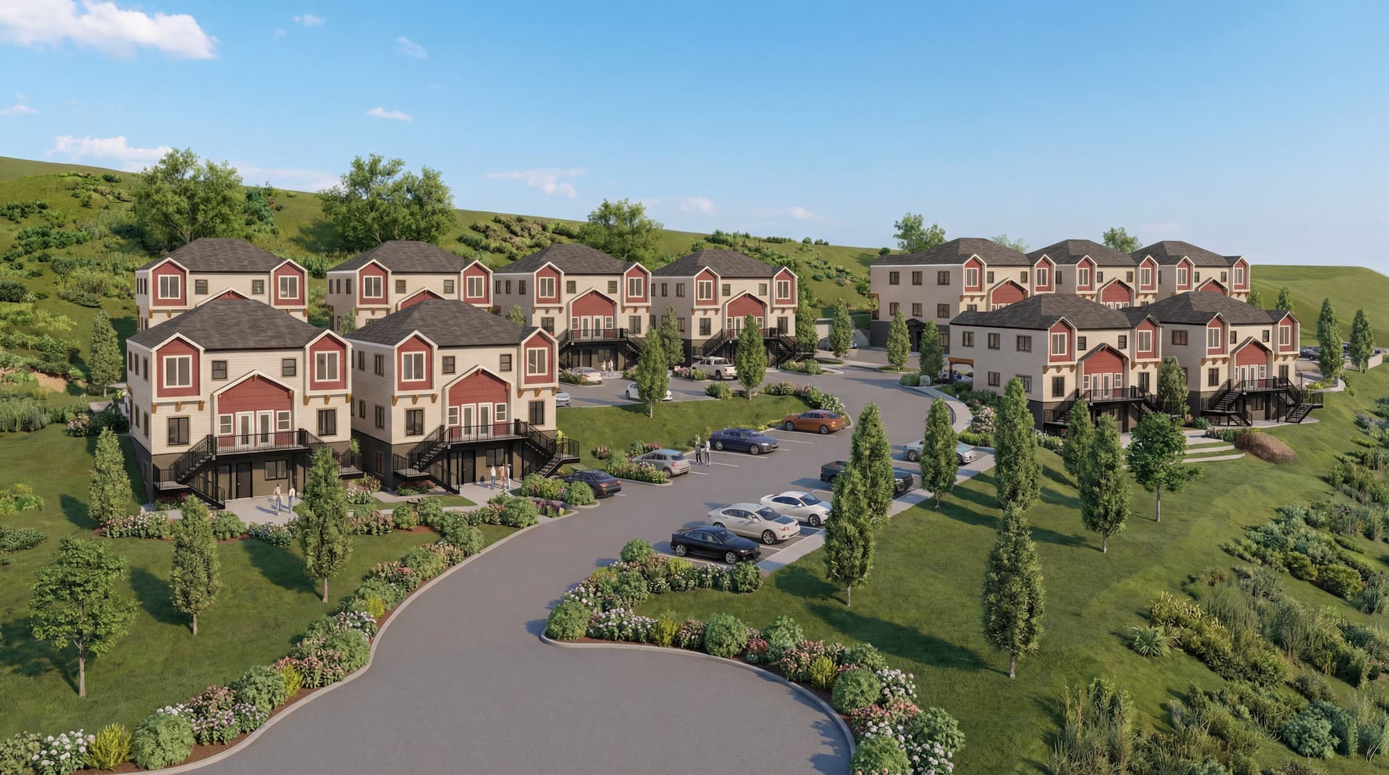 Merritt townhome community site in the scenic Nicola Valley landscape